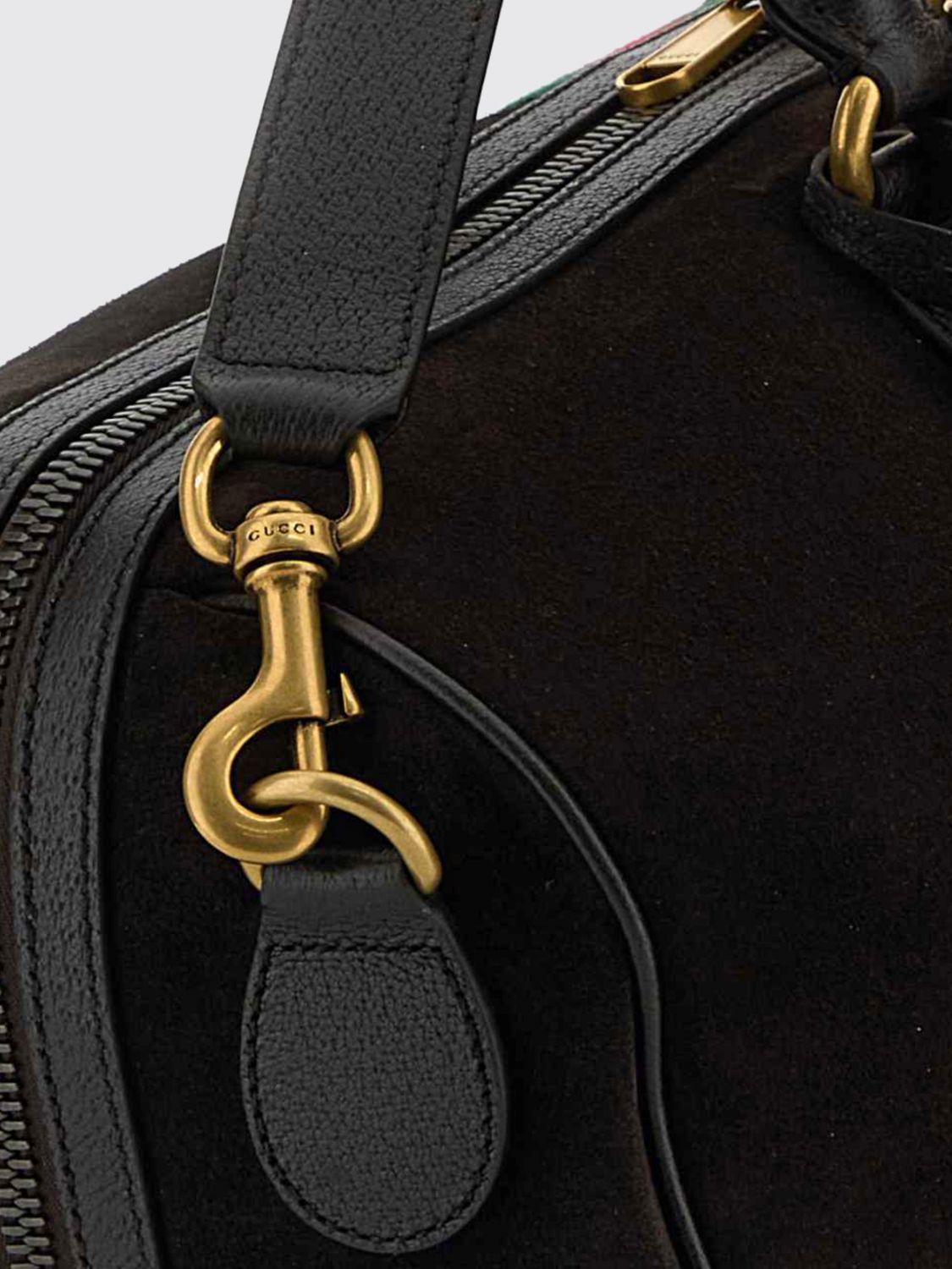 Gucci Women Gucci Savoy Medium Suede Monogram Travel Bag GUCCI