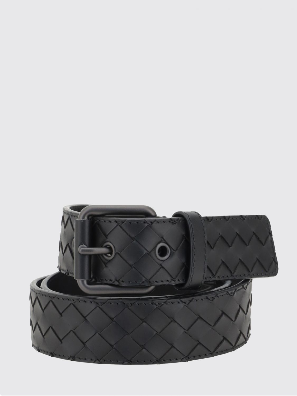 Bottega Veneta Men Bottega Veneta Intrecciato Weave Calfskin Leather Belt BOTTEGA VENETA