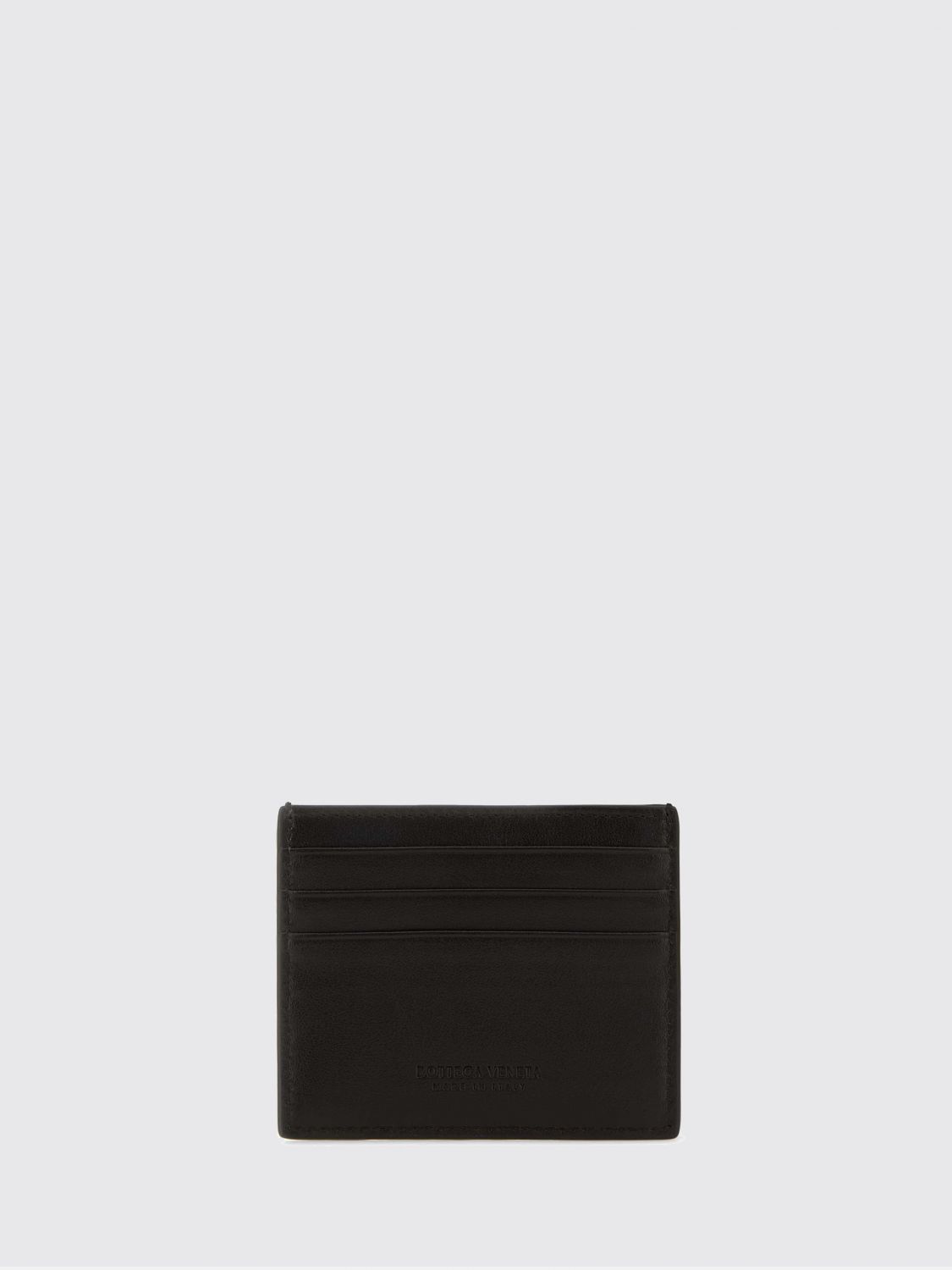 Bottega Veneta Men Flat Woven Calfskin Card Holder Bottega Veneta With Four Slots BOTTEGA VENETA