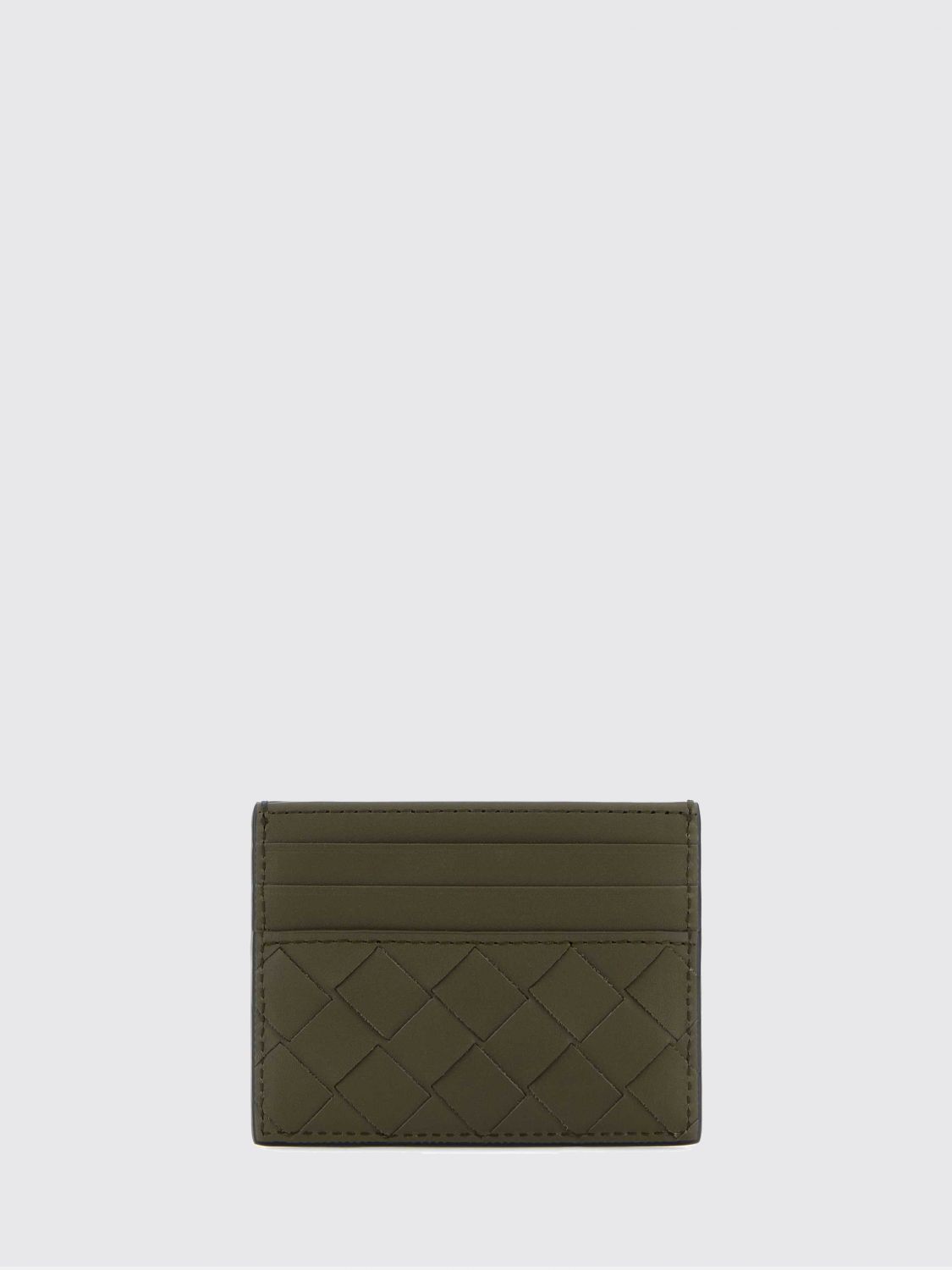 Bottega Veneta Men Flat Woven Calfskin Card Holder Bottega Veneta With Seven Slots BOTTEGA VENETA