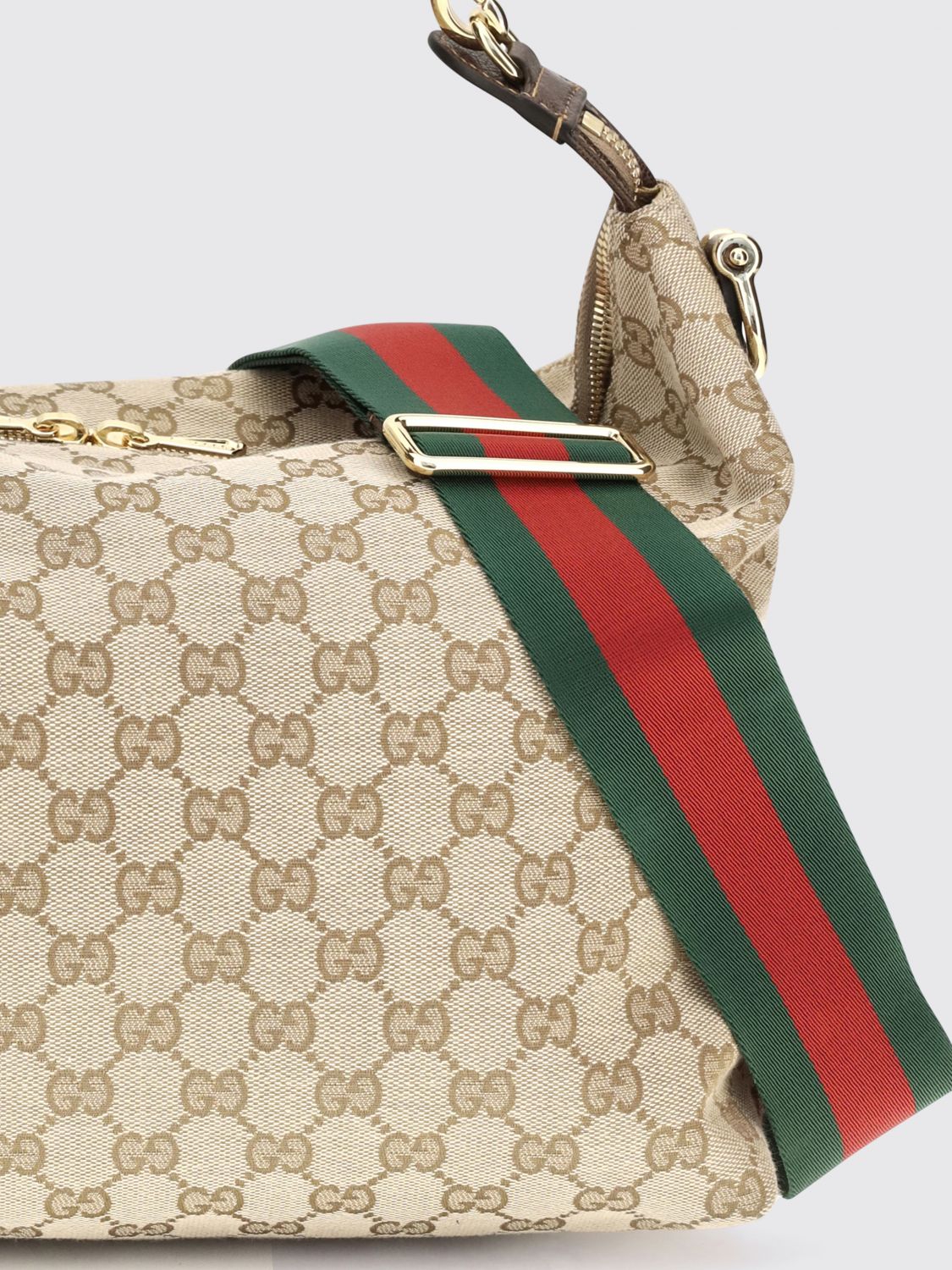 Gucci Men Brera Gg Monogram Jacquard Shoulder Bag Gucci With Leather Handle GUCCI
