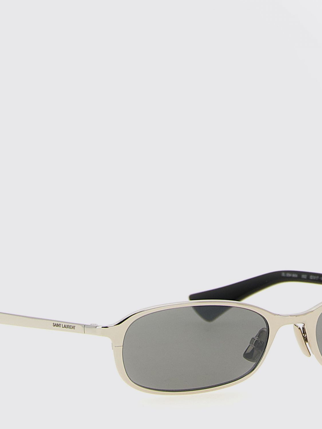 Saint Laurent Women Saint Laurent Rounded Sunglasses In Metal And Acetate With Engraved Logo SAINT LAURENT