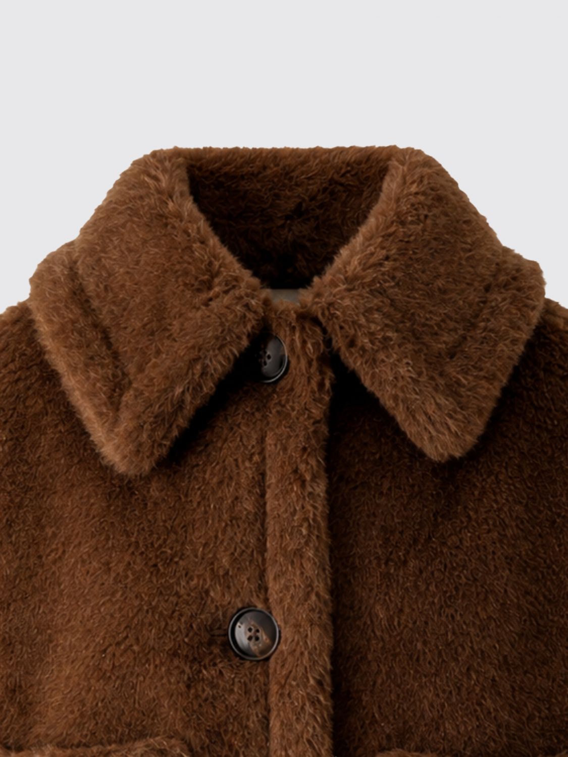 Max Mara Women Max Mara Short Camel Fur Jacket With Classic Collar MAX MARA