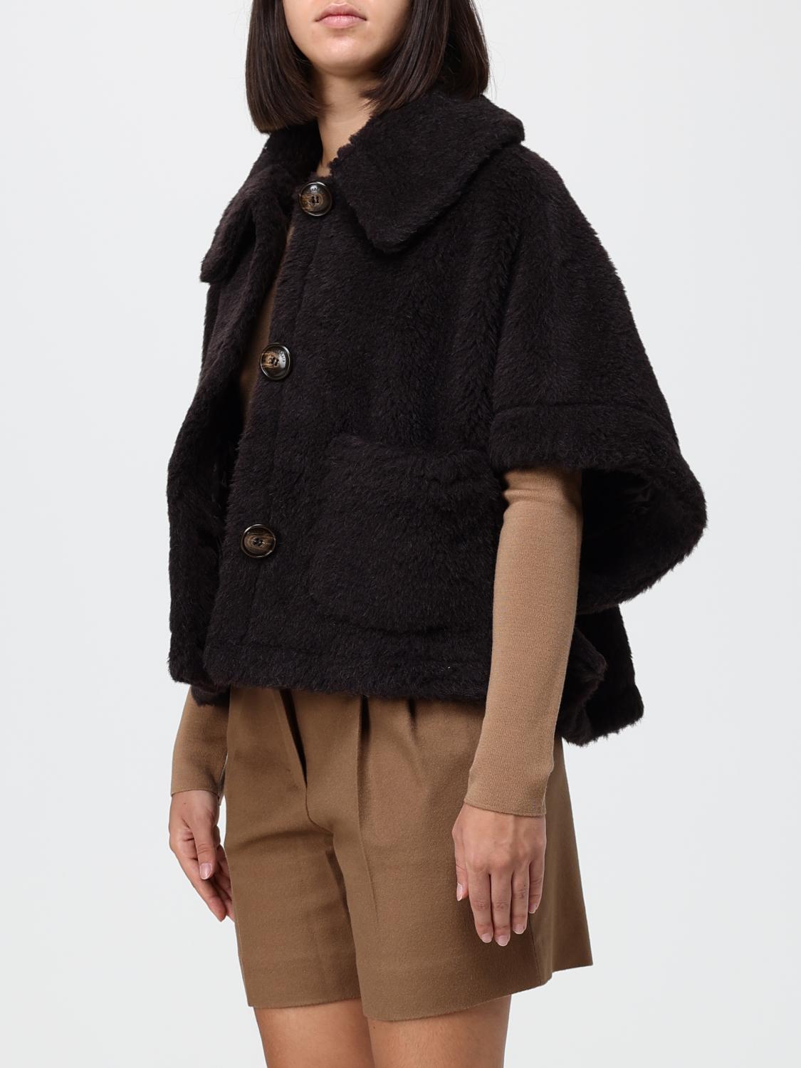 Max Mara Women Max Mara Alpaca And Wool Teddy Jacket On Silk Base With Kimono Sleeves MAX MARA
