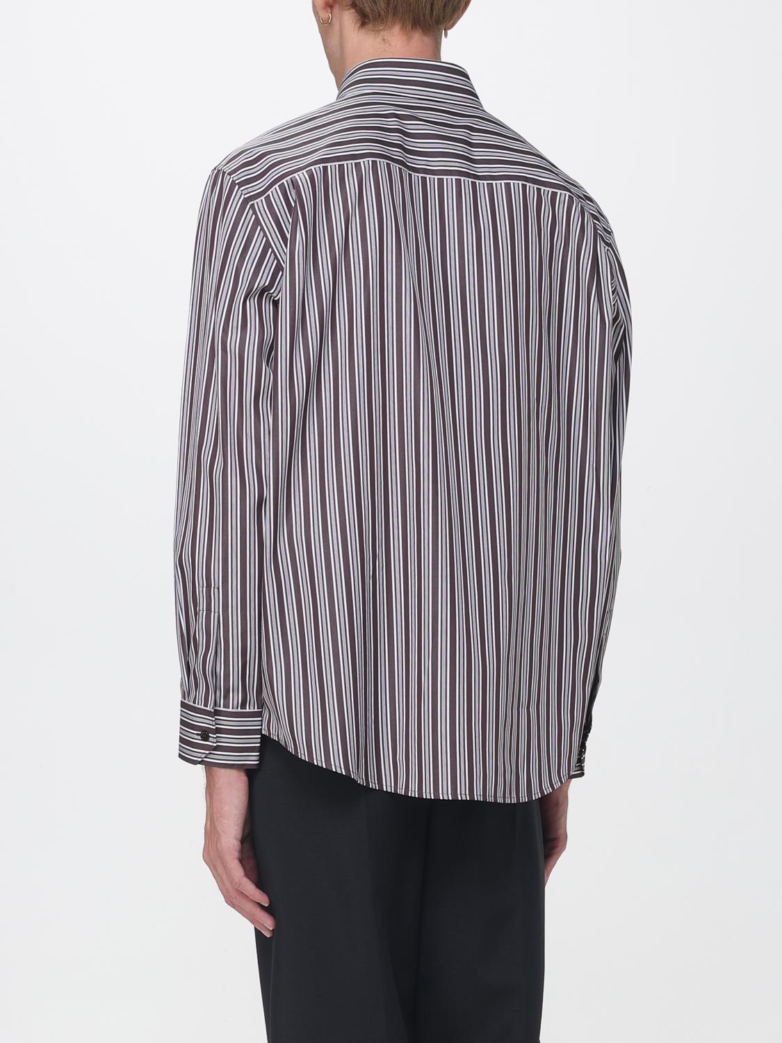 Saint Laurent Men Striped Cotton Saint Laurent Shirt With Pointed Collar SAINT LAURENT