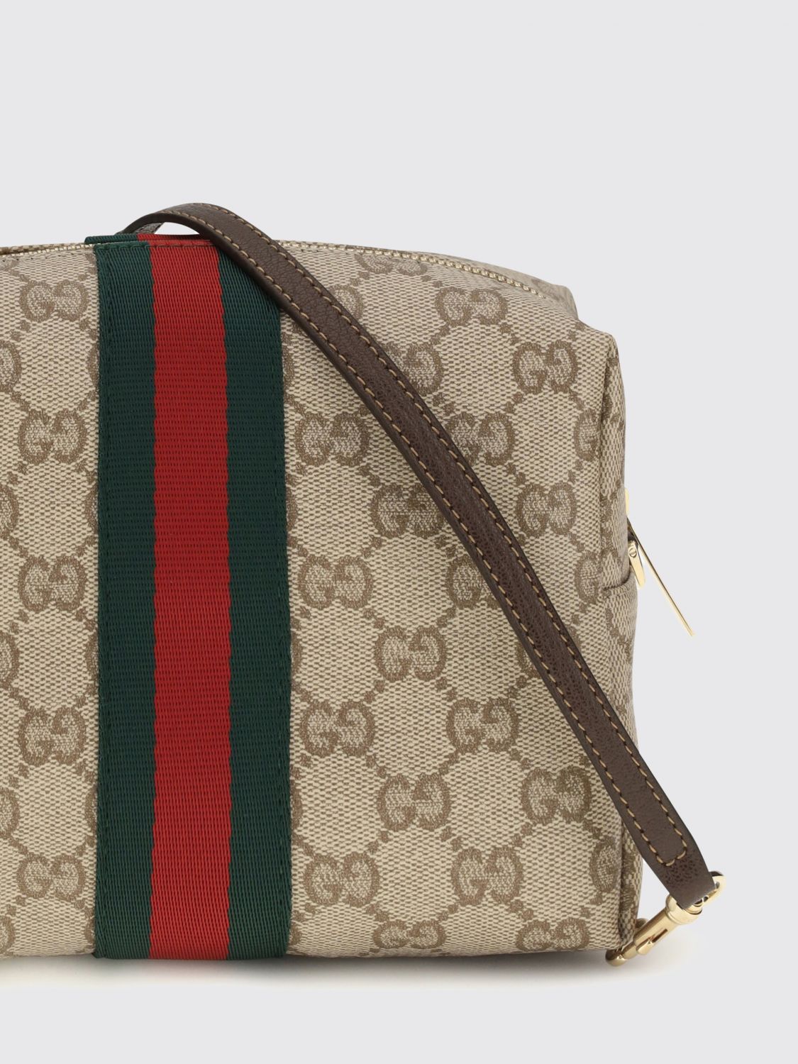 Gucci Women Gucci Gg Monogram Jacquard Mini Shoulder Bag With Bicolour Stripes GUCCI