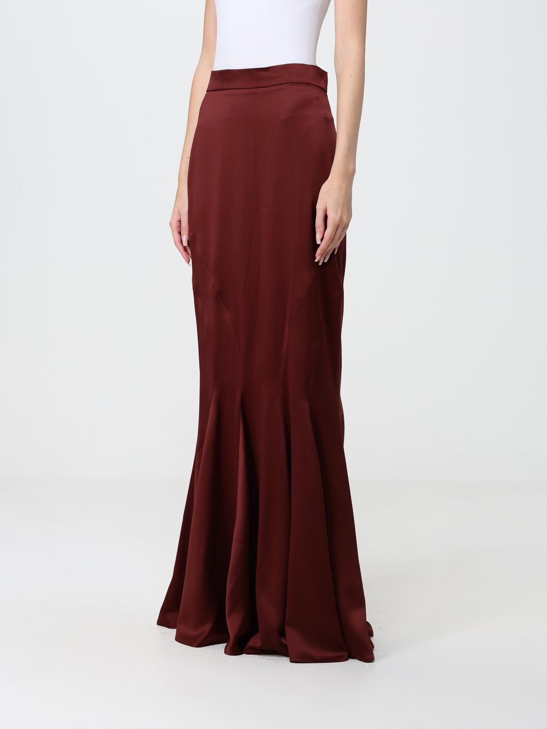 Max Mara Women High-Waisted Pencil Midi Skirt Max Mara In Silk Criªpe With Train Detail