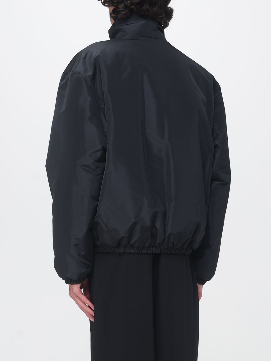 Saint Laurent Men Saint Laurent Cassandre Relaxed Fit Technical Fabric Bomber Jacket With Ysl Logo SAINT LAURENT