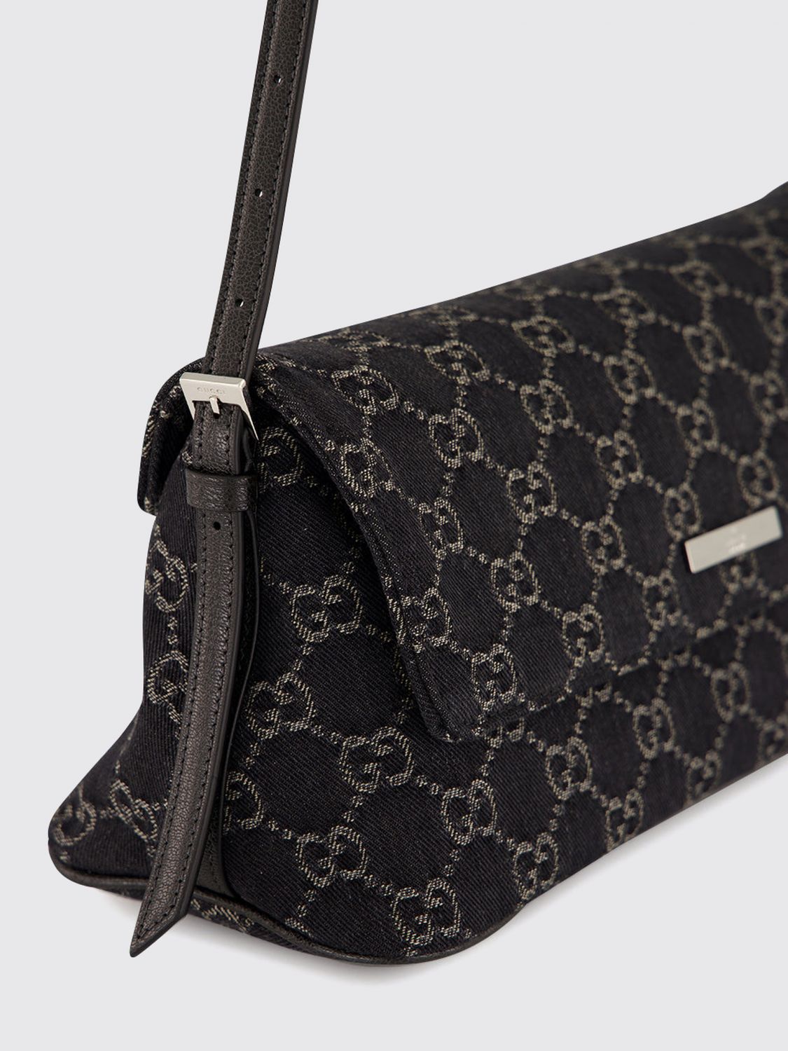 Gucci Women Gucci Madison Denim Shoulder Bag With Gg Monogram And Adjustable Handle GUCCI