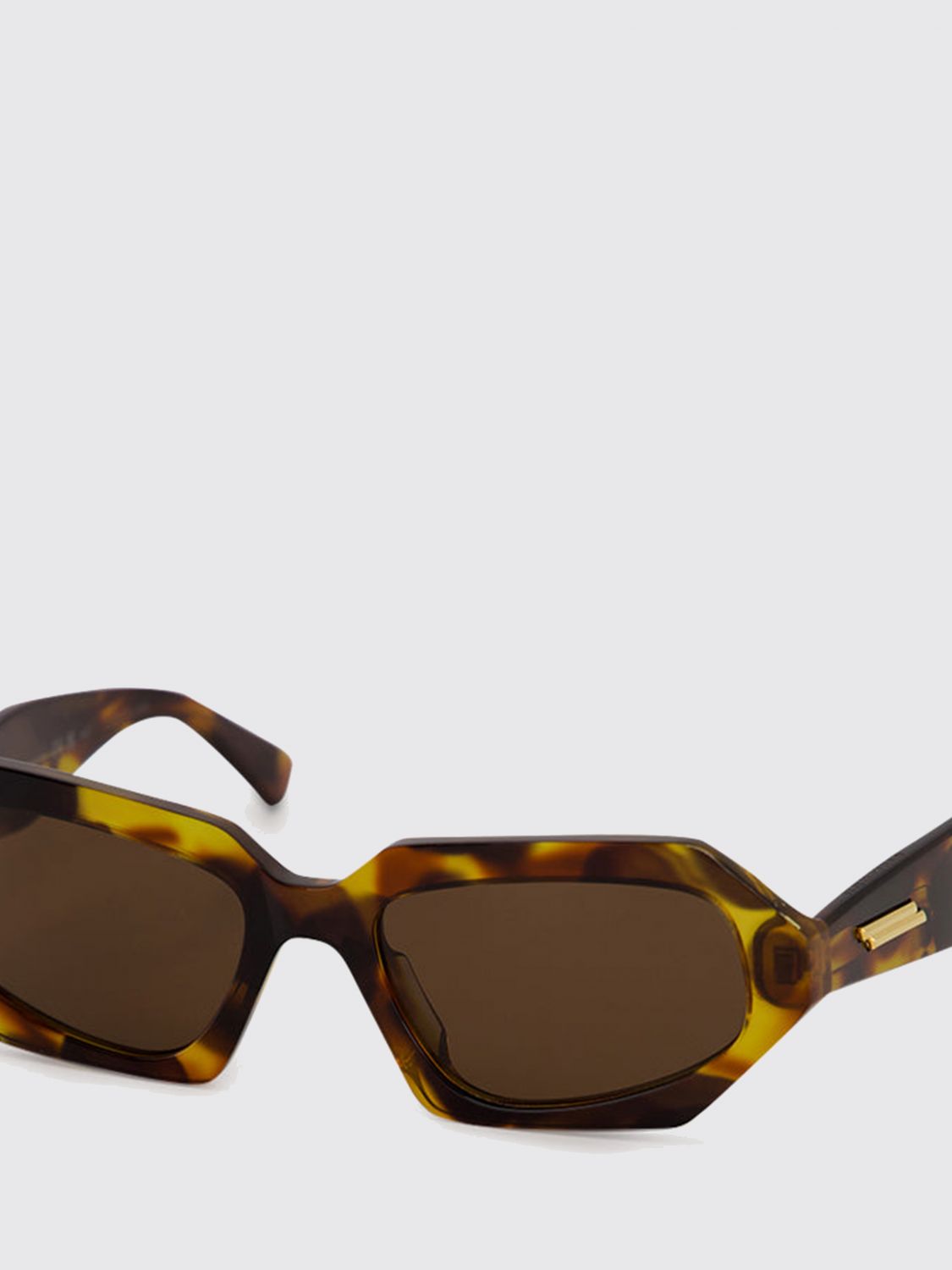 Bottega Veneta Women Bottega Veneta Rectangular Acetate Sunglasses With Tortoiseshell Frame