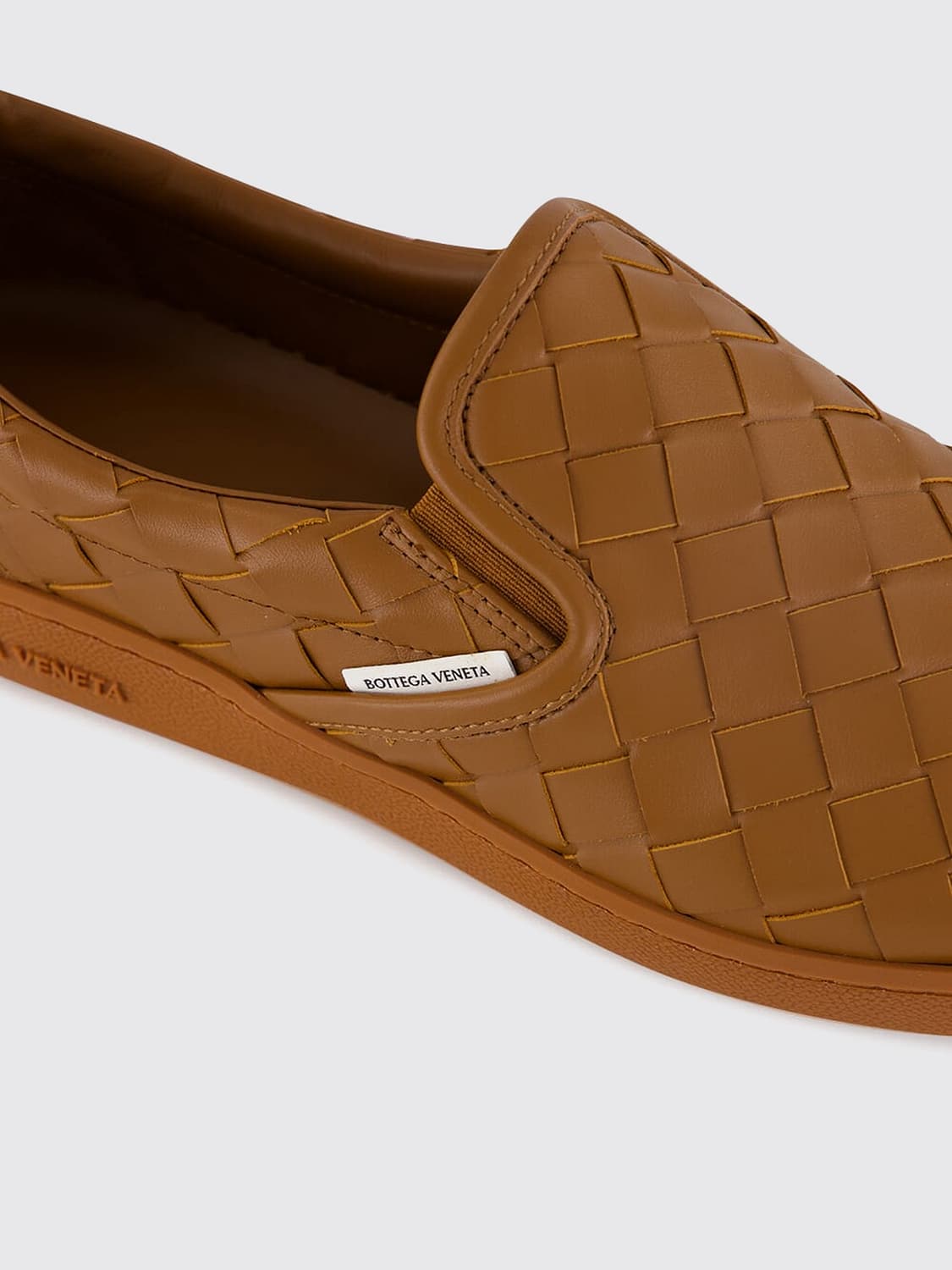 Bottega Veneta Men Sawyer Slip-On Sneakers Bottega Veneta In Calfskin With Woven Pattern BOTTEGA VENETA
