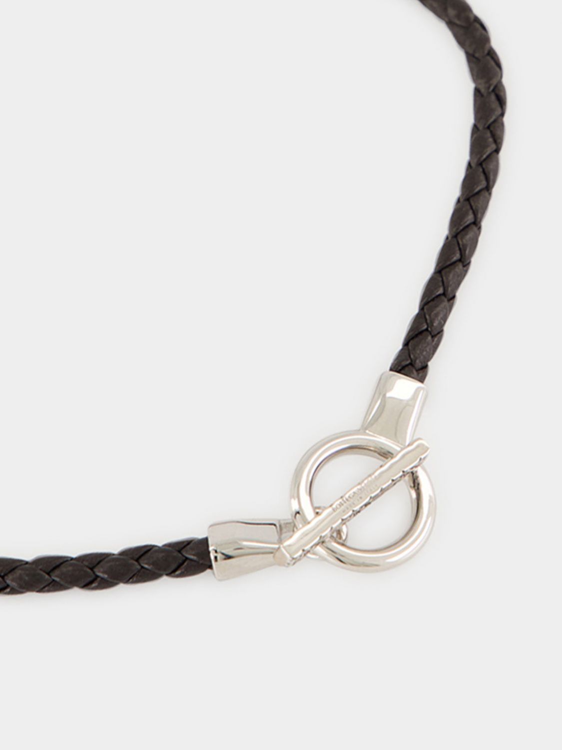 Bottega Veneta Men Bottega Veneta Woven Nappa Bracelet With Silver Clasp BOTTEGA VENETA