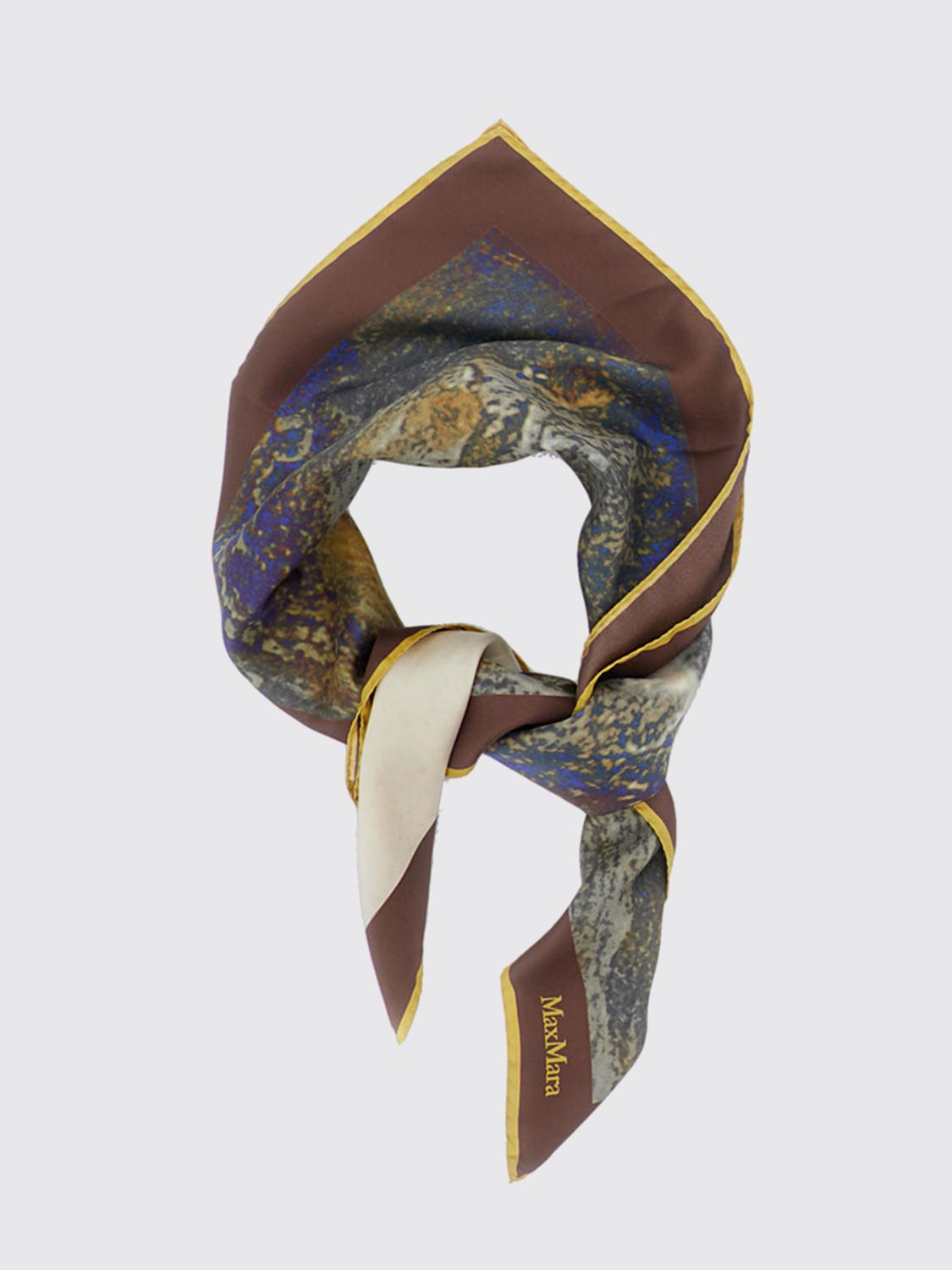 Max Mara Women Max Mara Square Pure Silk Scarf With Graphic Print MAX MARA