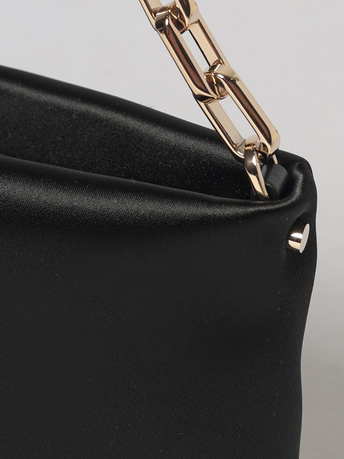 Christian Louboutin Women Christian Louboutin Maykimay Satin Shoulder Bag With Rhinestone Logo And Metallic Handle CHRISTIAN LOUBOUTIN