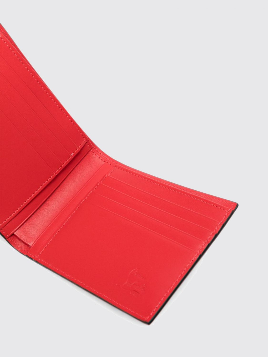 Christian Louboutin Men Christian Louboutin Contrast Logo Calf Leather Bifold Wallet CHRISTIAN LOUBOUTIN