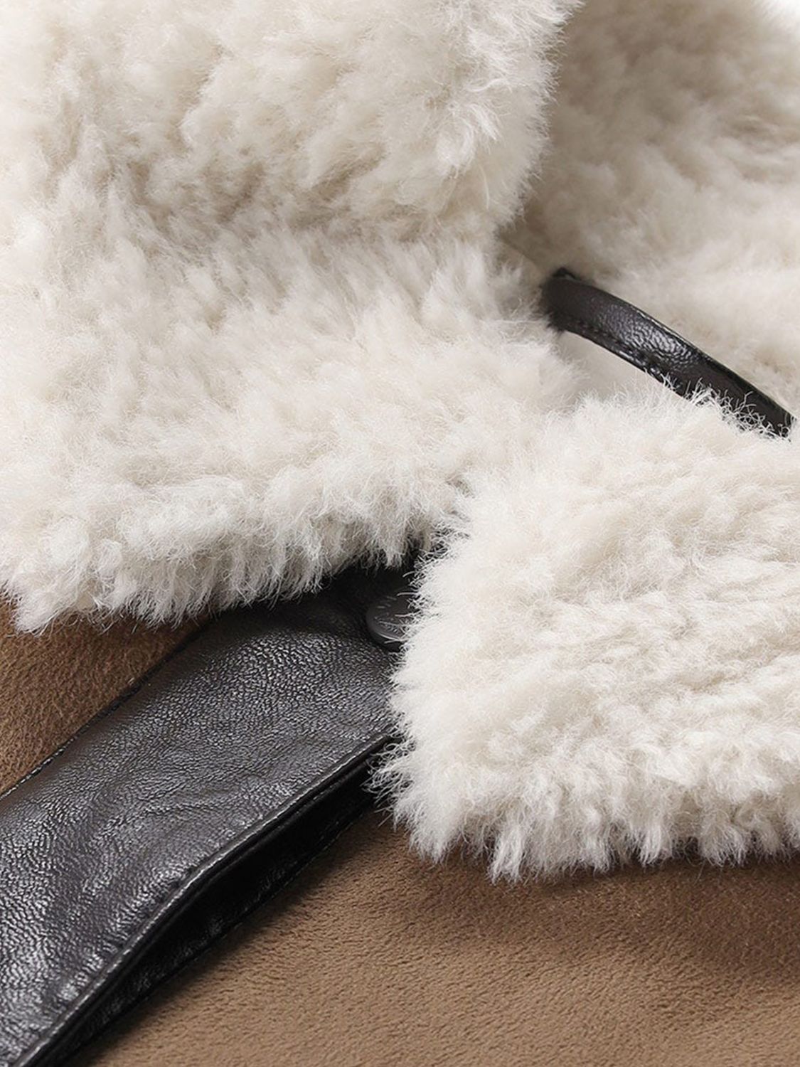Max Mara Women Max Mara Cropped Suede Leather Jacket With Fur Collar MAX MARA