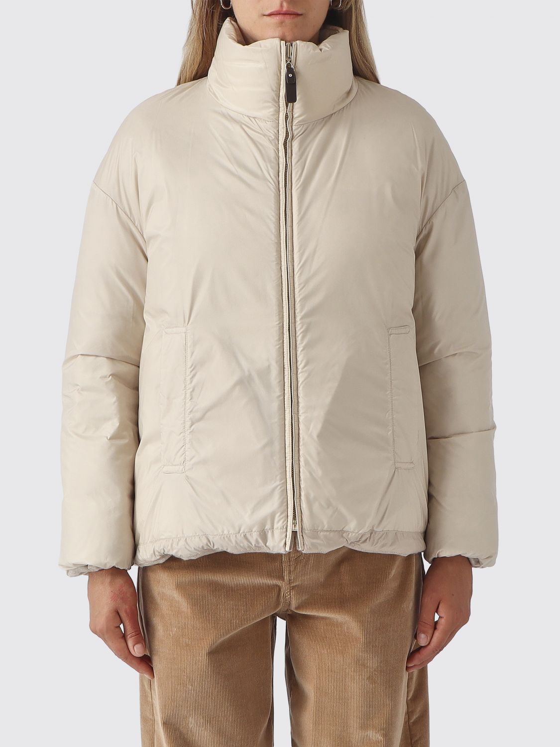 Max Mara Women Max Mara Divina Reversible Cropped Cashmere Down Jacket With High Neck MAX MARA