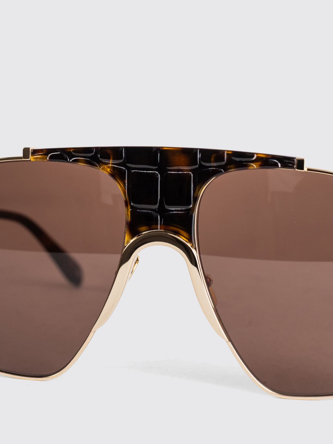 Alai�A Women Alaia Shield Sunglasses With Tortoiseshell-Effect Metal And Acetate Frame ALAIA