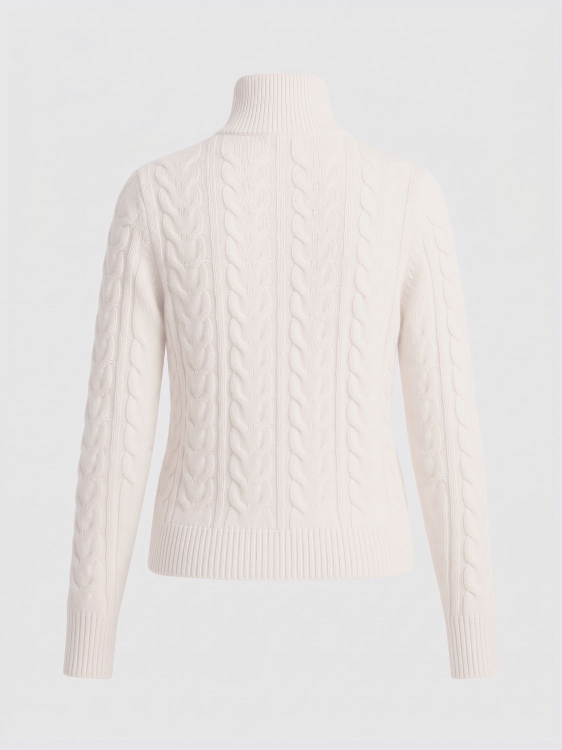 Max Mara Women Slim-Fit Half-Zip Max Mara Turtleneck Jumper In Pure Cashmere With Ribbed Trim MAX MARA