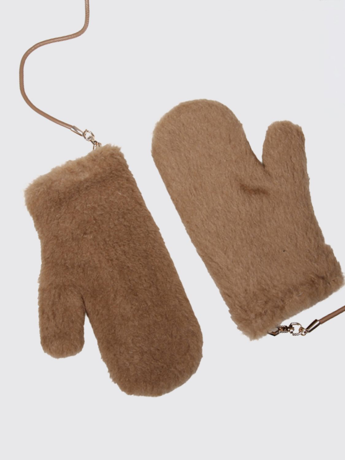 Max Mara Women Max Mara Gloves In A Precious Camel And Silk Blend With Spring Clip MAX MARA