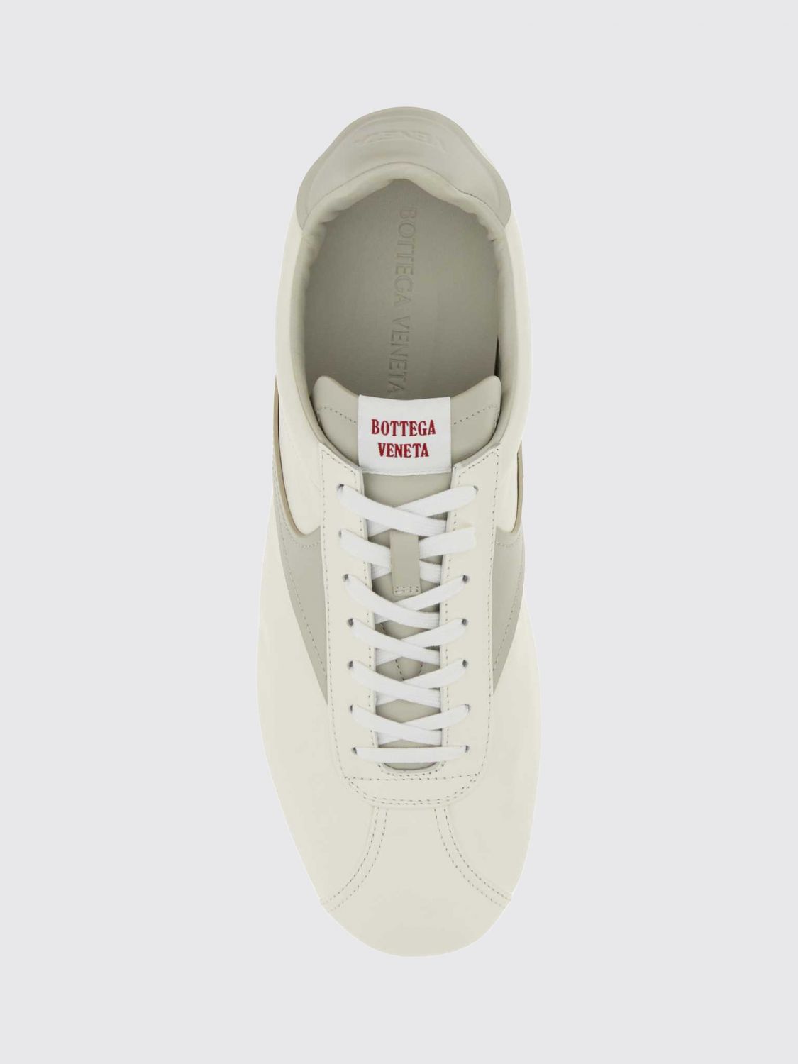 Bottega Veneta Men Bottega Veneta Shot Low Top Bicolour Calf Leather Trainers With Round Toe BOTTEGA VENETA