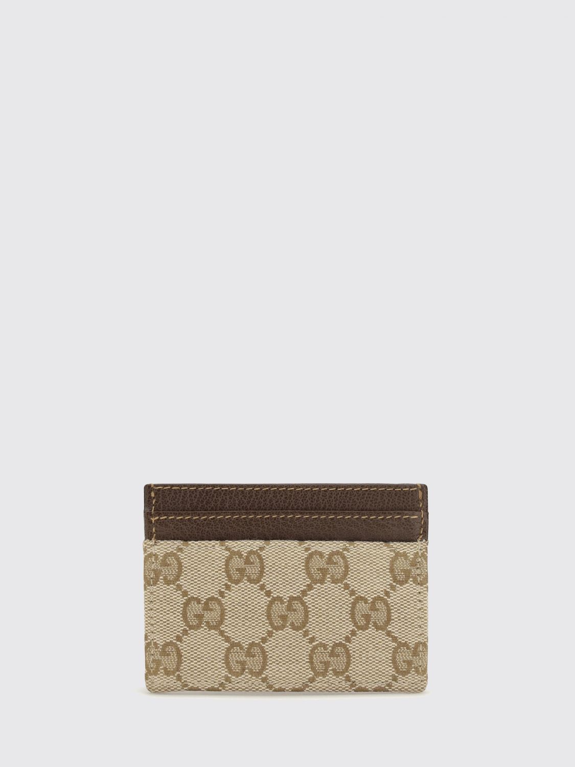 Gucci Women Gucci Gg Supreme Canvas Card Holder With Metal Logo Plaque GUCCI