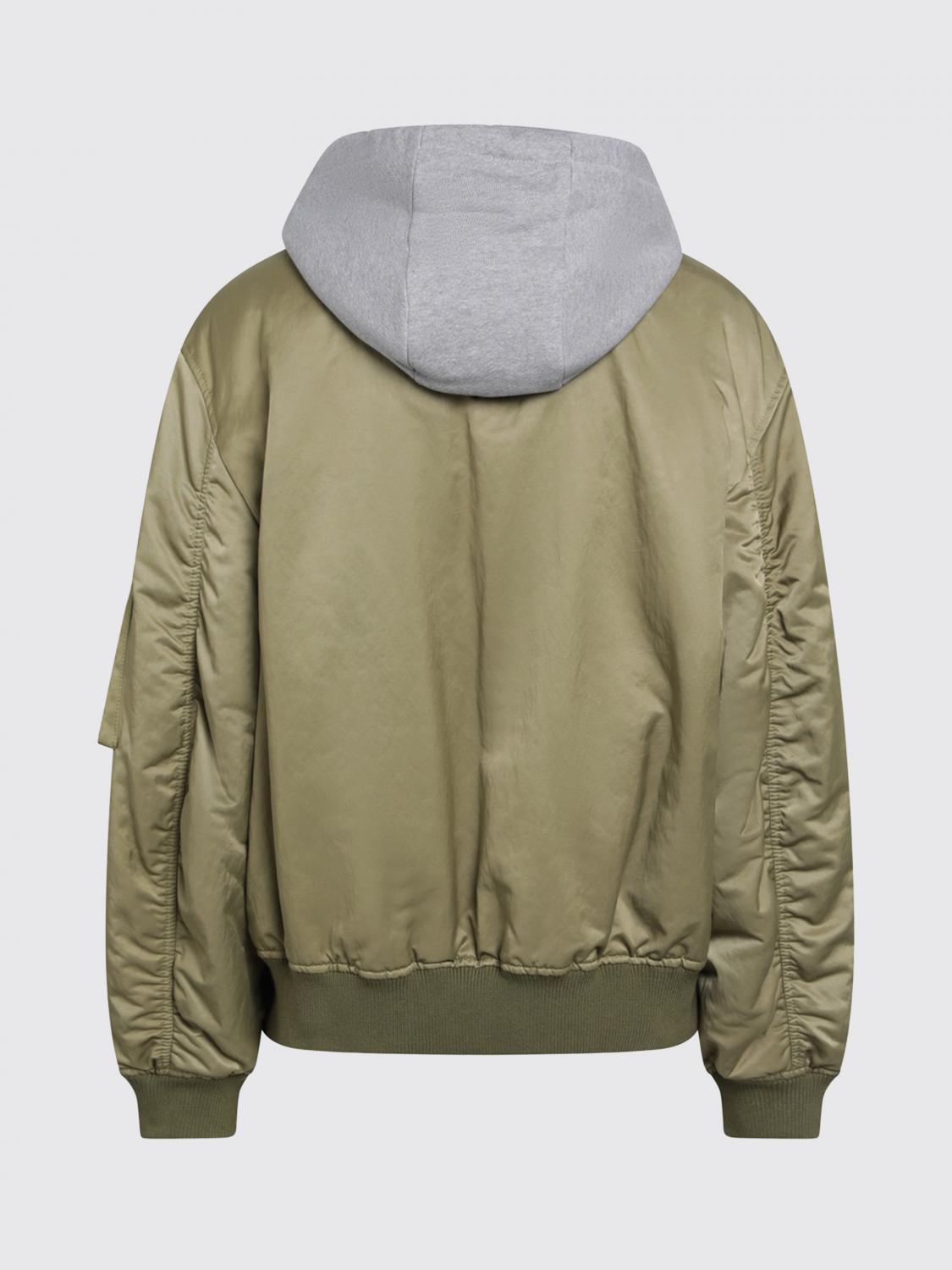 Loewe Men Single-Breasted Loewe Bomber Jacket In Polyester With Hood And Zip Closure LOEWE
