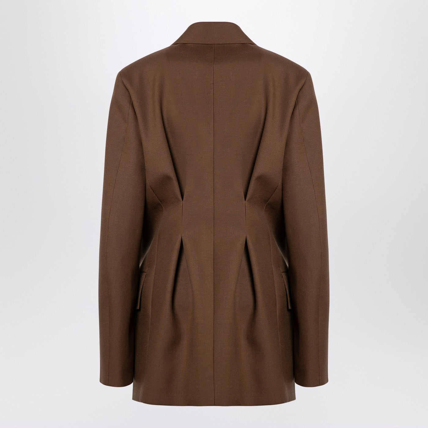 Jil Sander Brown Wool Double-Breasted Jacket Women JIL SANDER