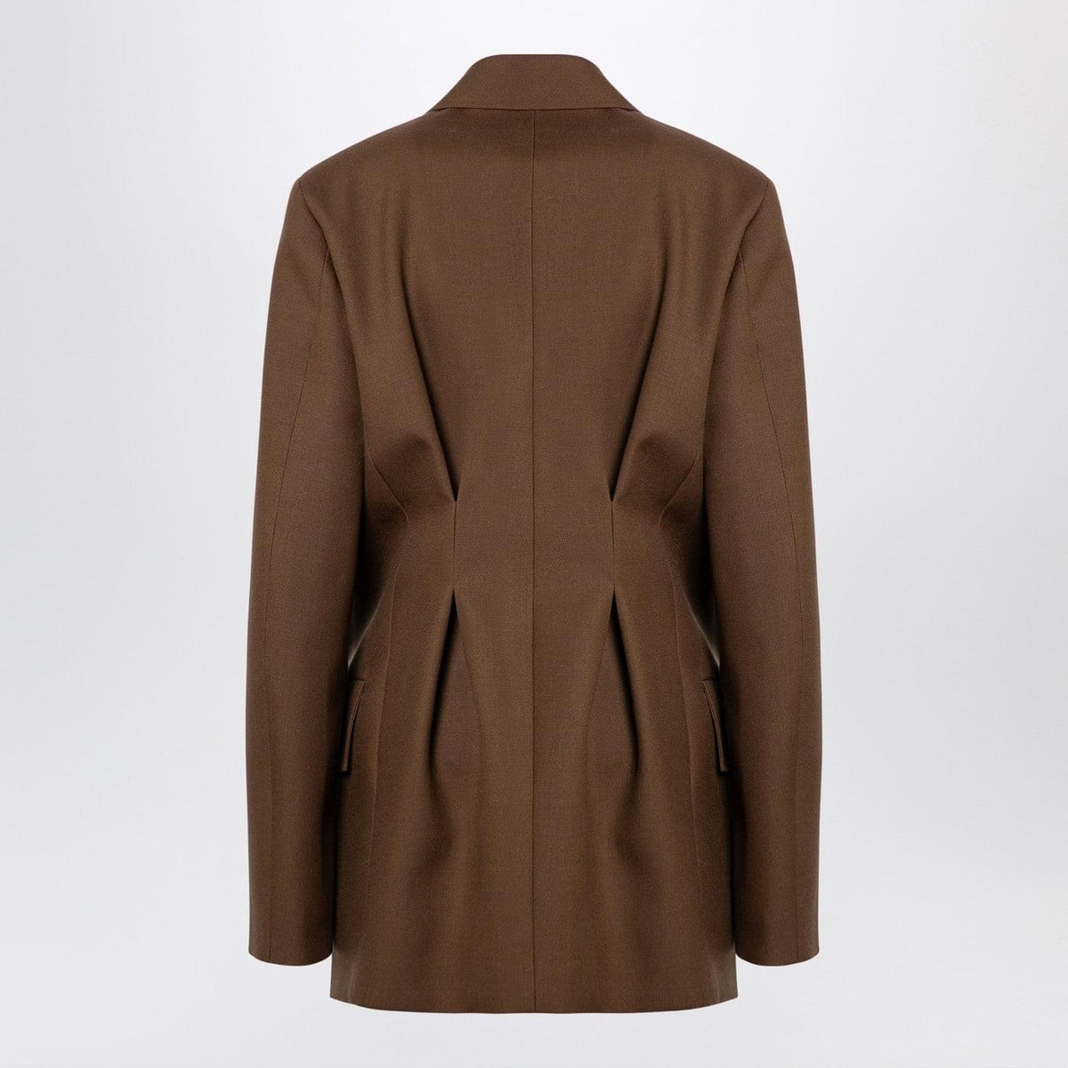 Jil Sander Brown Wool Double-Breasted Jacket Women JIL SANDER