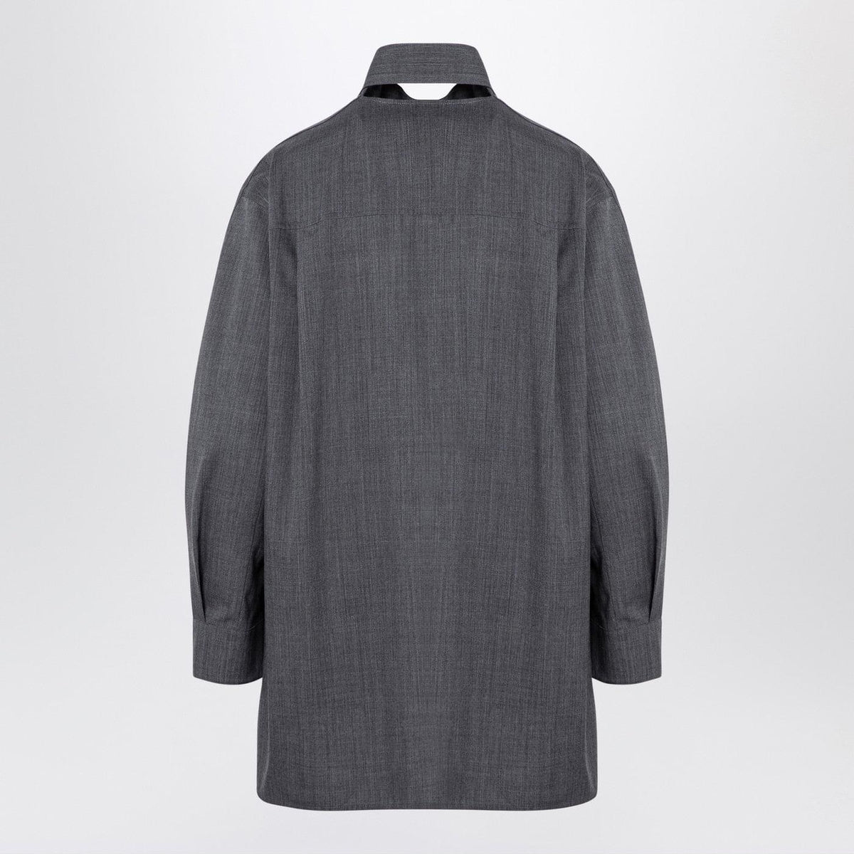 Jil Sander Grey Wool Shirt With Scarf Women JIL SANDER
