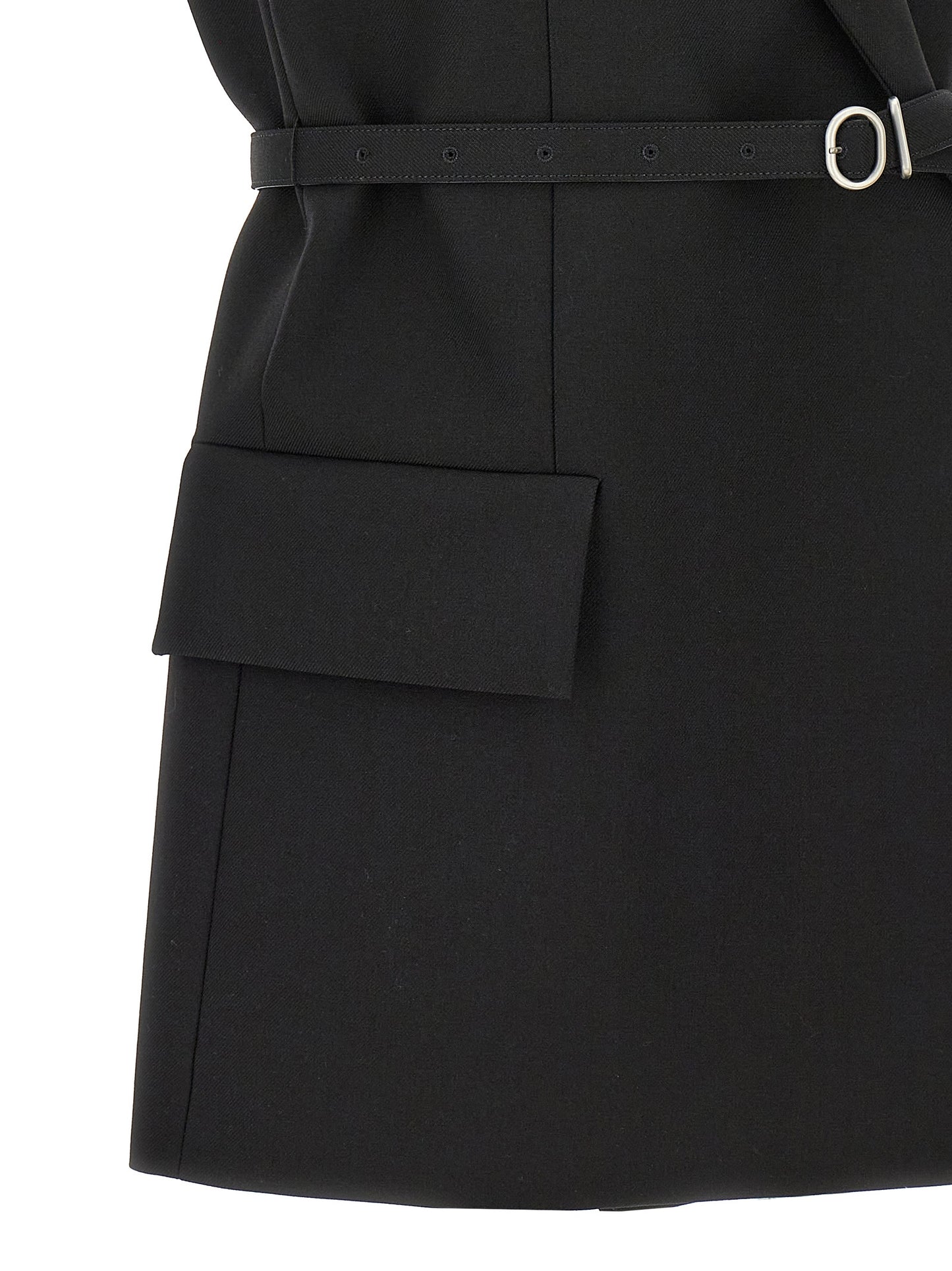Jil Sander Women Belt Wool Vest JIL SANDER