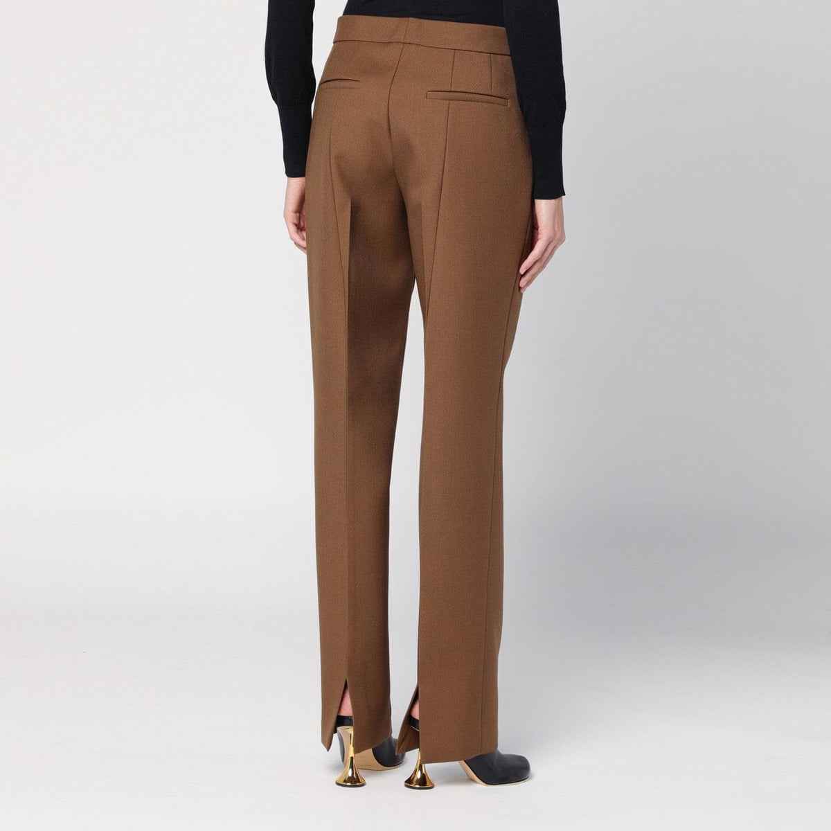 Jil Sander Brown Wool Trousers Women JIL SANDER