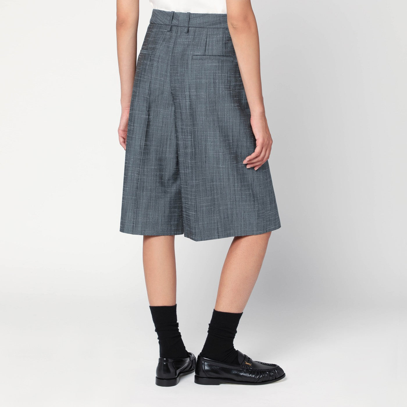 Jil Sander Bermuda In Lana Dark Sky Women JIL SANDER