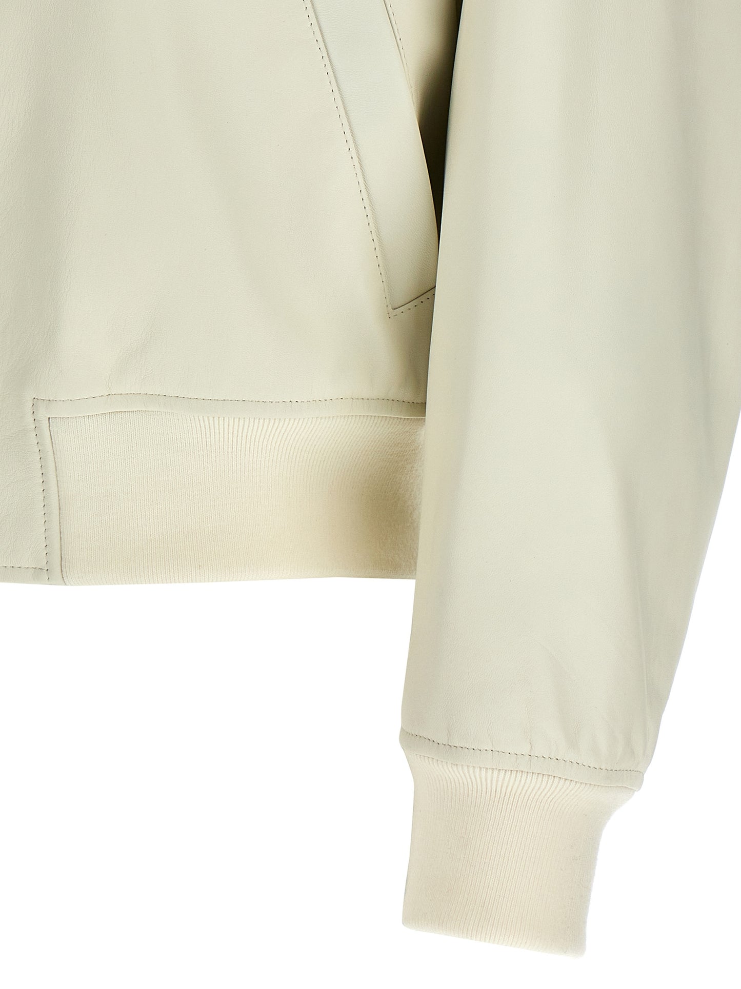 Jil Sander Women Leather Bomber Jacket JIL SANDER