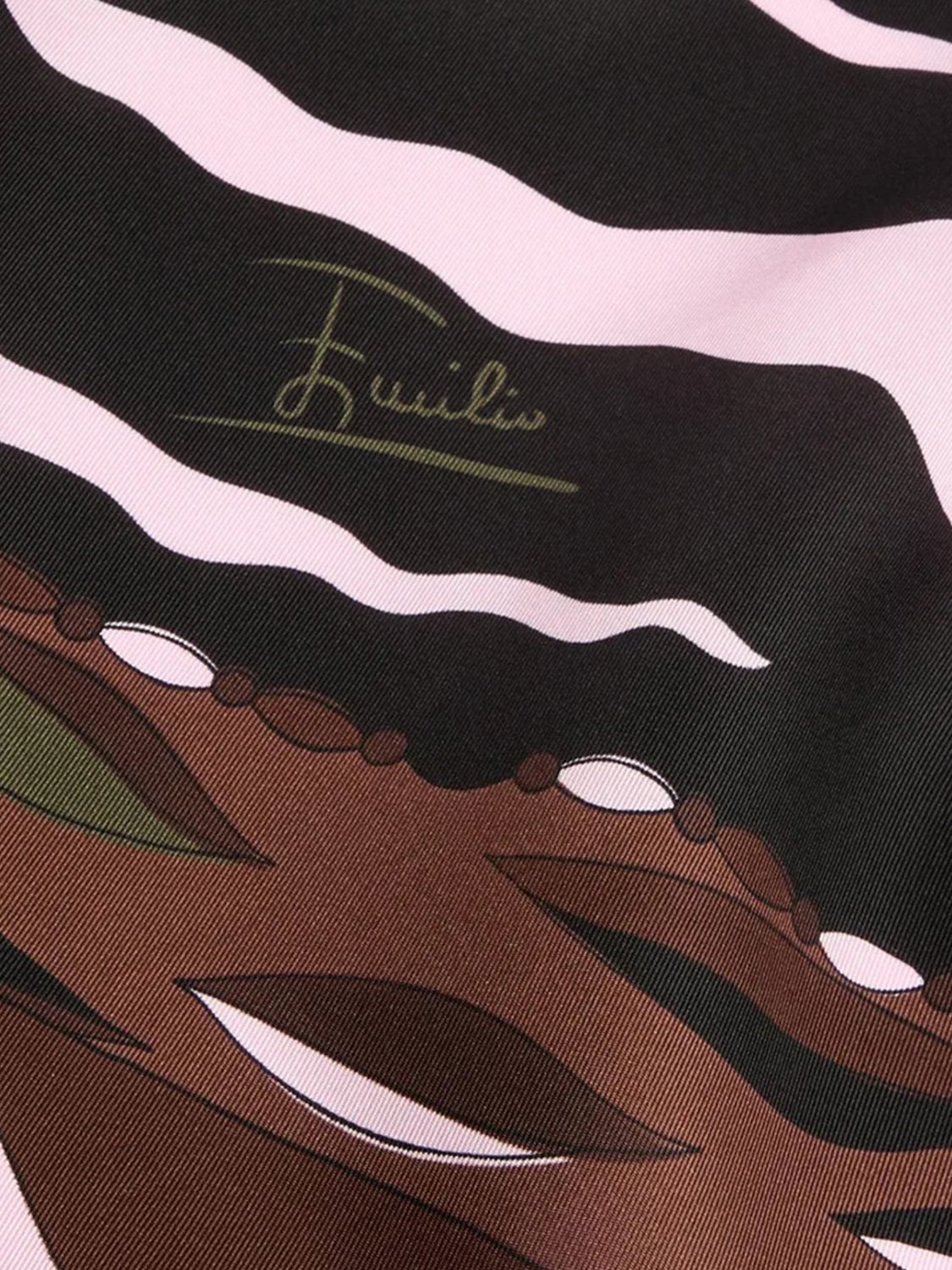 Pucci Women Square Silk Foulard Pucci With Abstract Print And Logo PUCCI