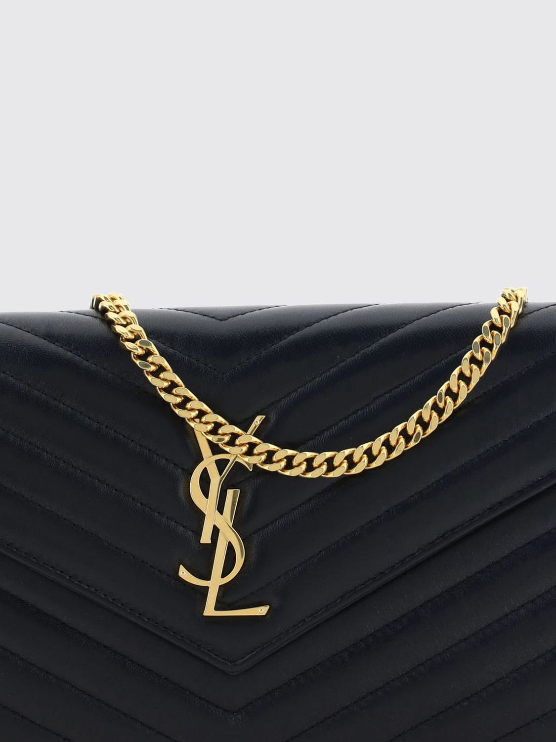 Saint Laurent Women Saint Laurent Cassandre Envelope Bag In Chevron Matelasse Leather With Ysl Logo SAINT LAURENT