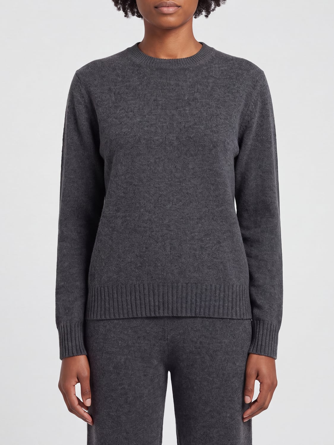Max Mara Women Max Mara Pure Cashmere Crewneck Jumper With Ribbed Trims MAX MARA