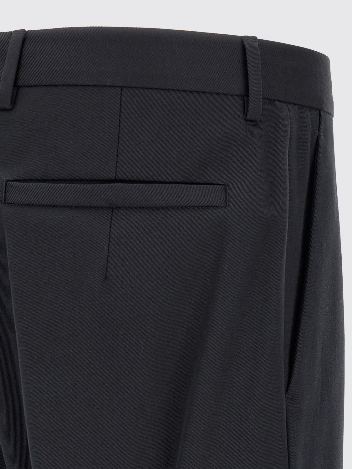 Zegna Men Zegna Slim Fit Cotton Tailored Trousers With Pleats ZEGNA