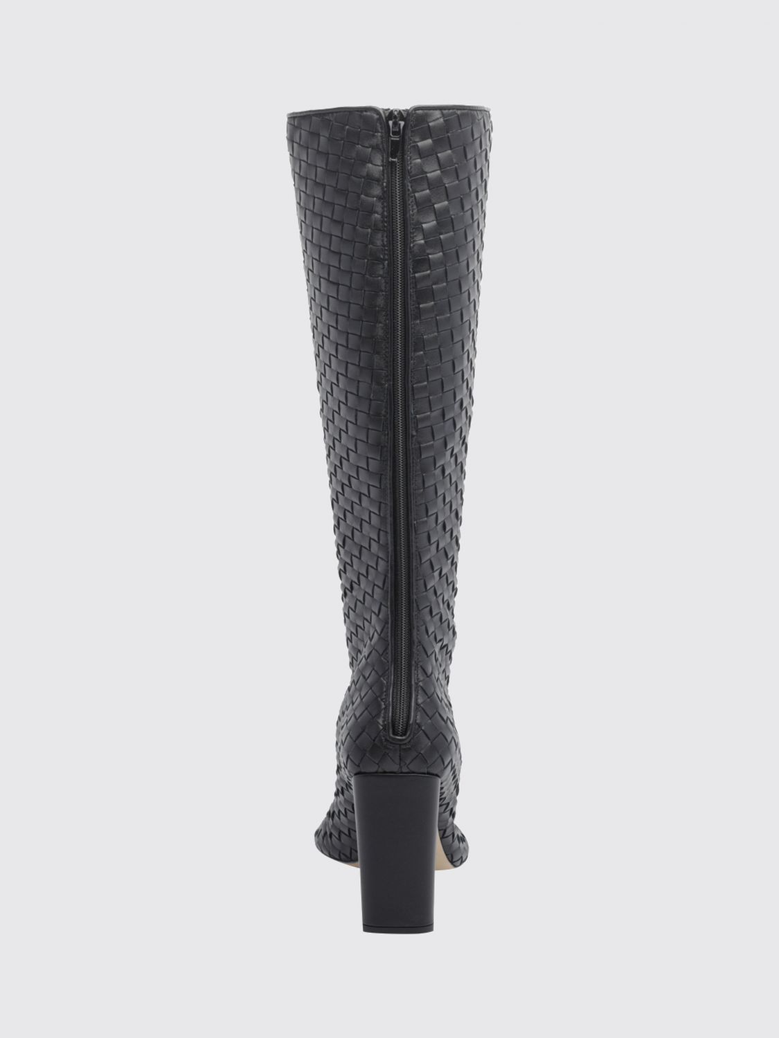 Bottega Veneta Women Bottega Veneta Cherry Intrecciato Leather High-Heel Knee-High Boots BOTTEGA VENETA