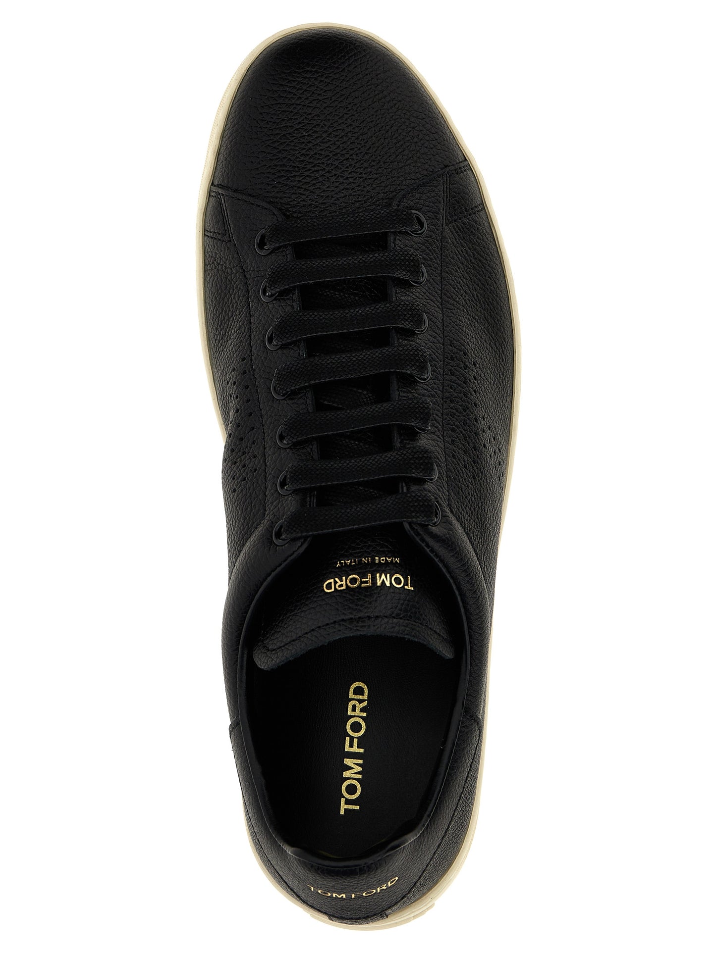 Tom Ford Men Logo Leather Sneakers TOM FORD