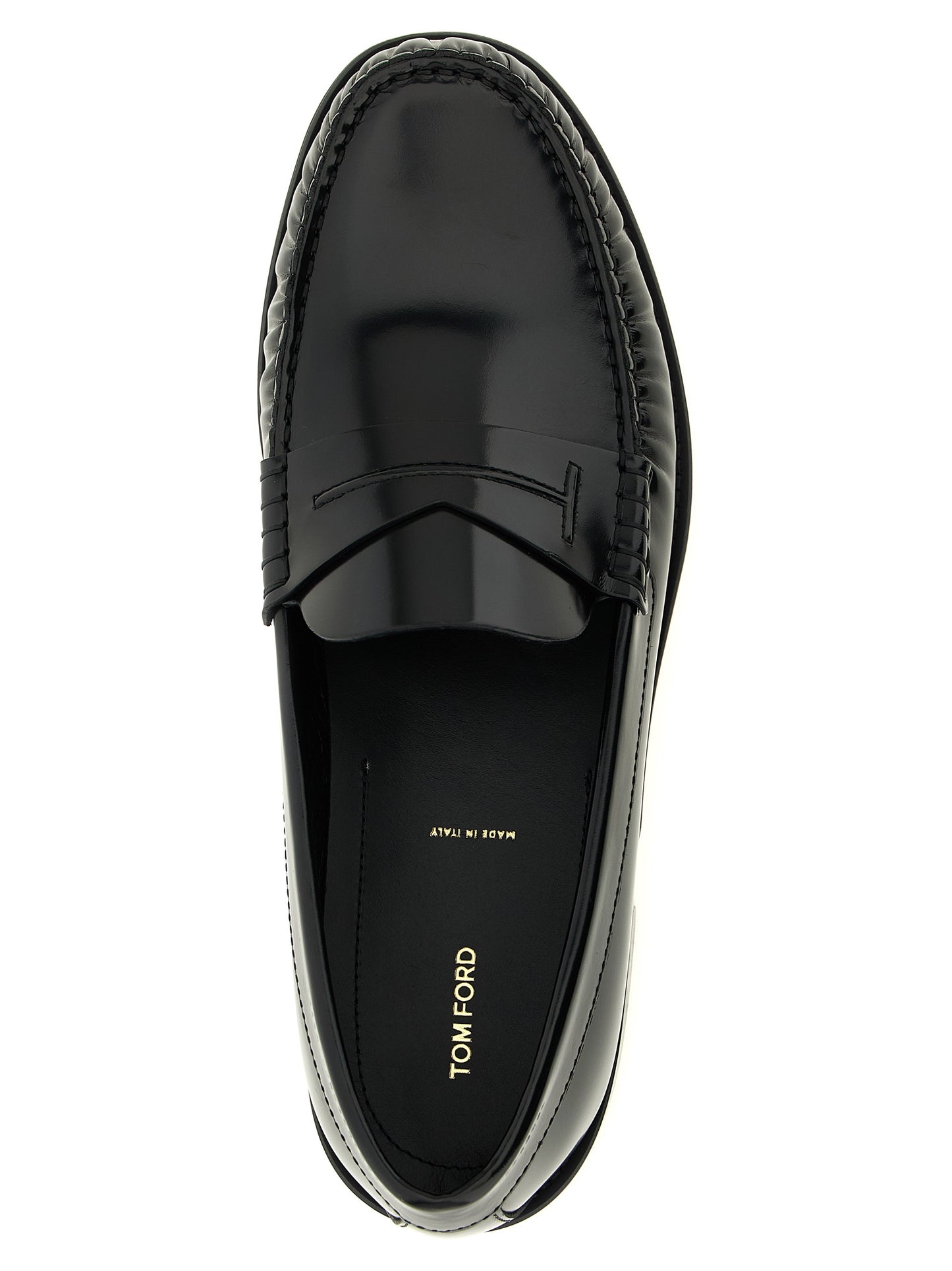 Tom Ford Men Shiny Leather Loafers TOM FORD