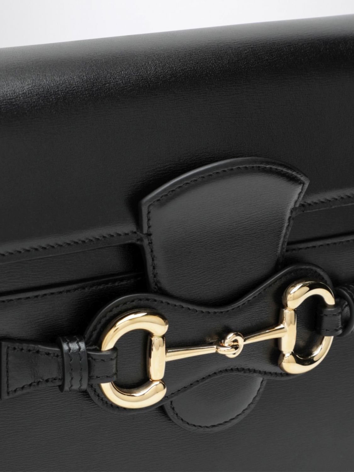 Gucci Women Horsebit Duomo Calfskin Leather Shoulder Bag Gucci With Horsebit Detail GUCCI