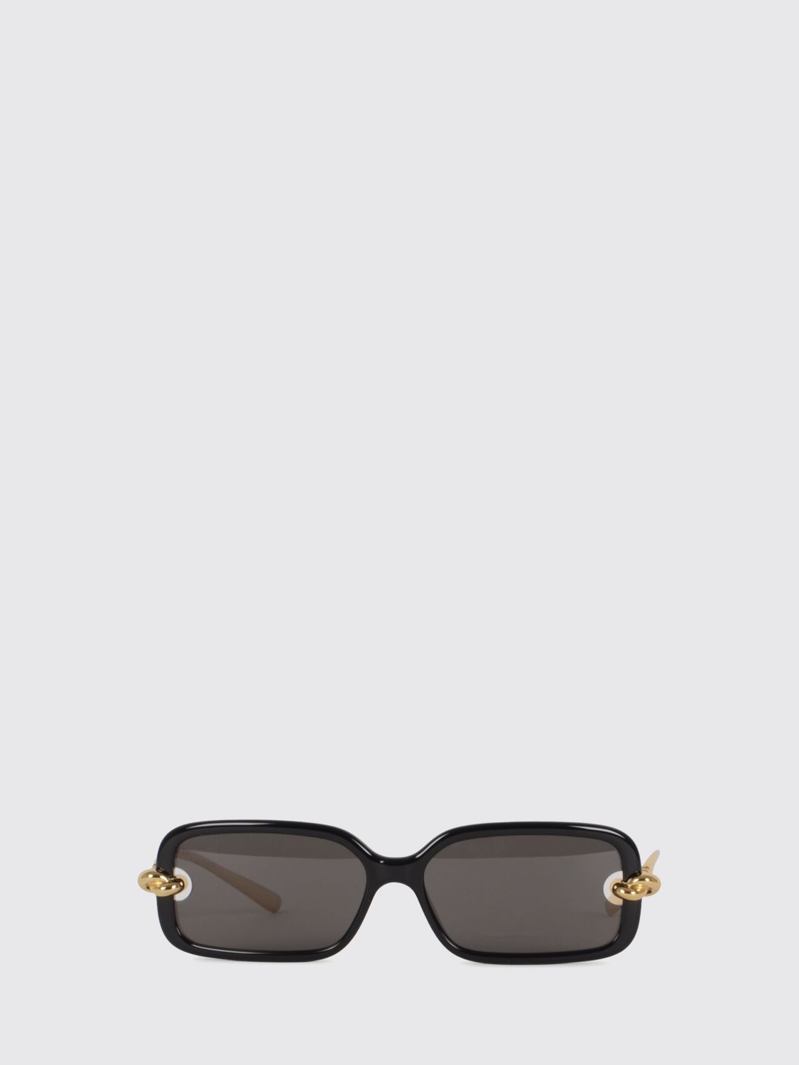 Bottega Veneta Men Bottega Veneta Rectangular Black Acetate And Metal Sunglasses BOTTEGA VENETA