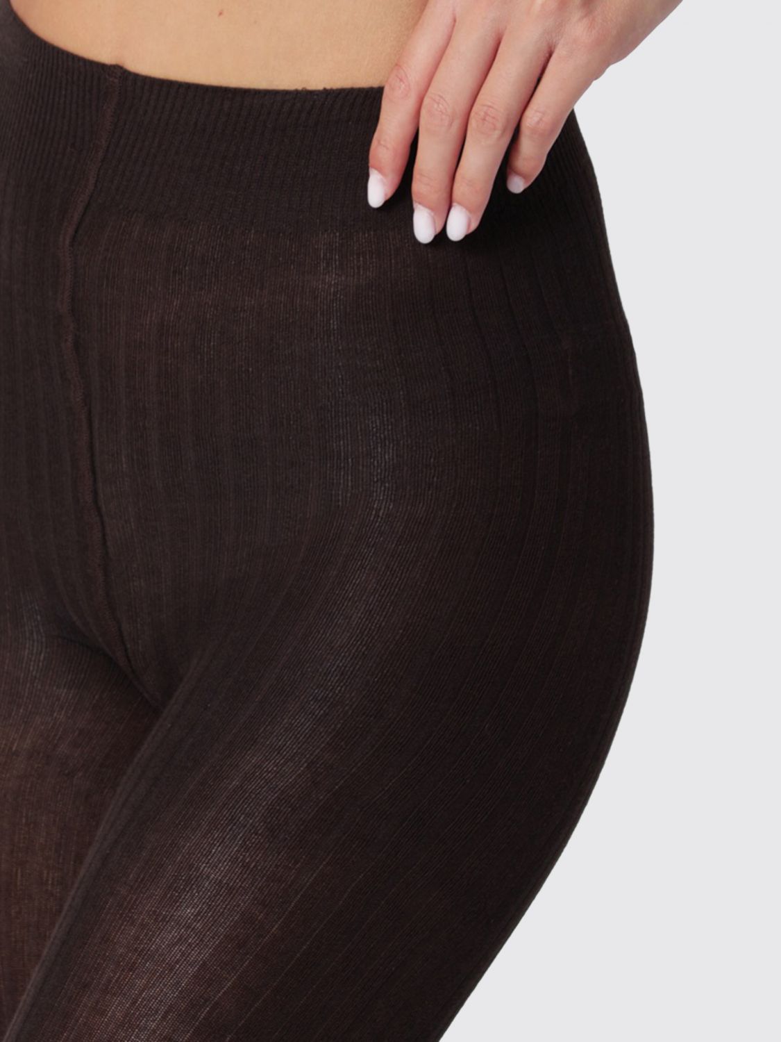 Max Mara Women Max Mara Rib-Knitted Pure Cashmere Tights With Elasticated Waist MAX MARA