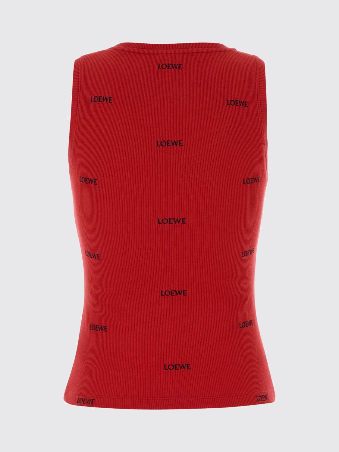 Loewe Women Loewe Off-Shoulder Slim Fit Stretch-Cotton Top With Embroidered Logo LOEWE