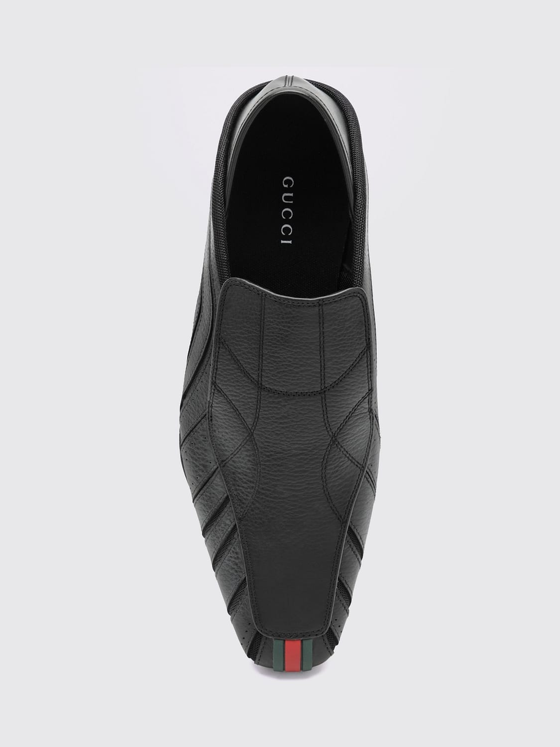 Gucci Men Gucci Calfskin Slip-On Sneakers With Web Detail GUCCI