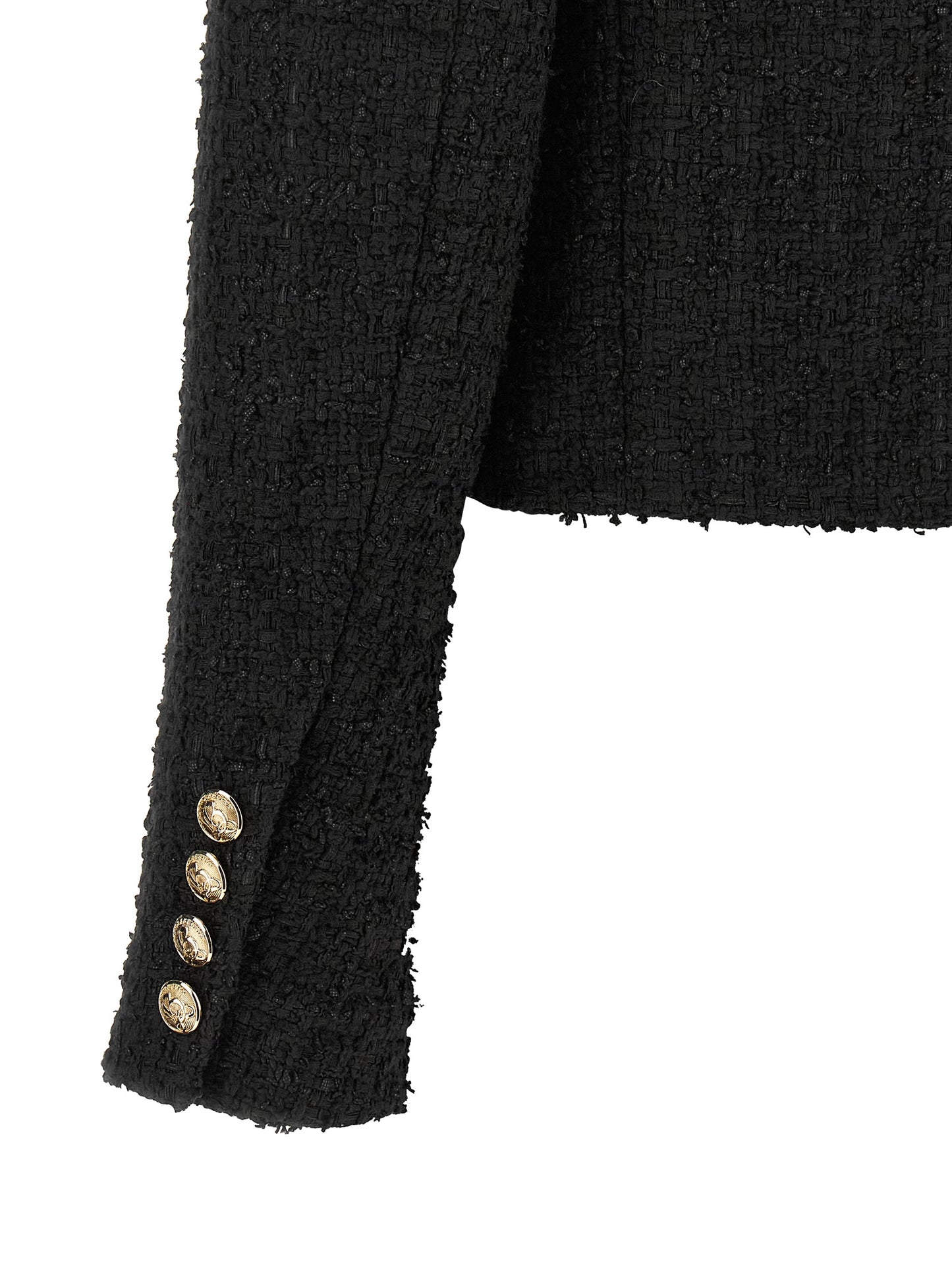 Balmain Women Double-Breasted Tweed Short Jacket BALMAIN