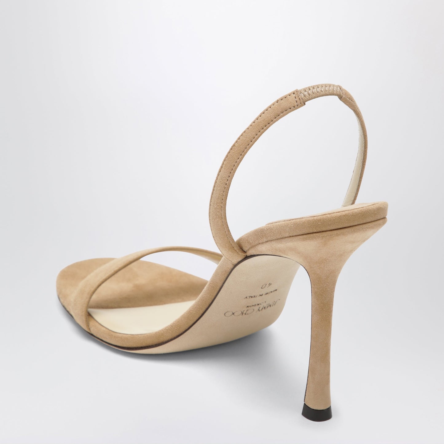 Jimmy Choo Jenn 100 Beige Suede Sandals Women JIMMY CHOO