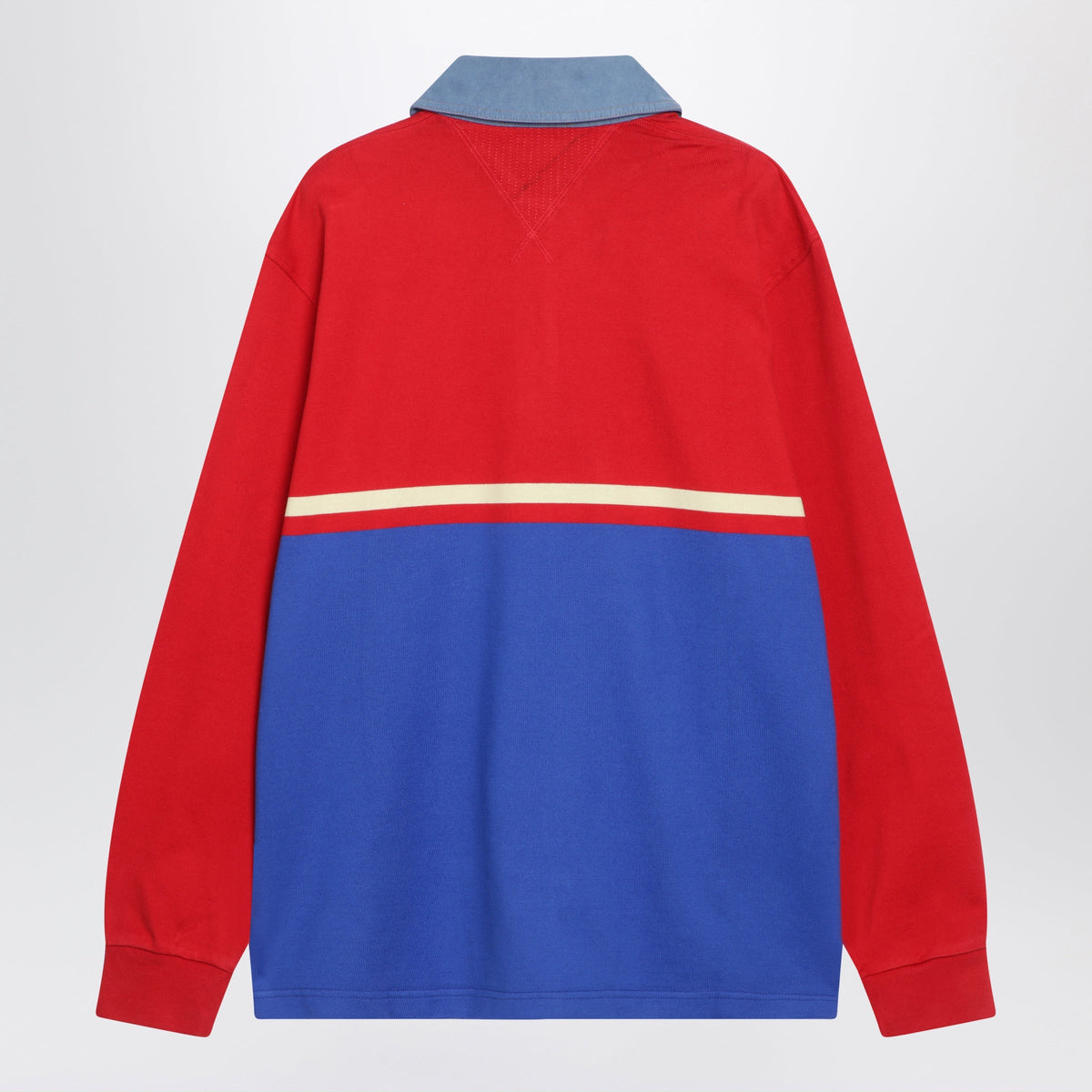Jw Anderson Red/Blue Rugby Polo Shirt In Cotton Men J.W. ANDERSON