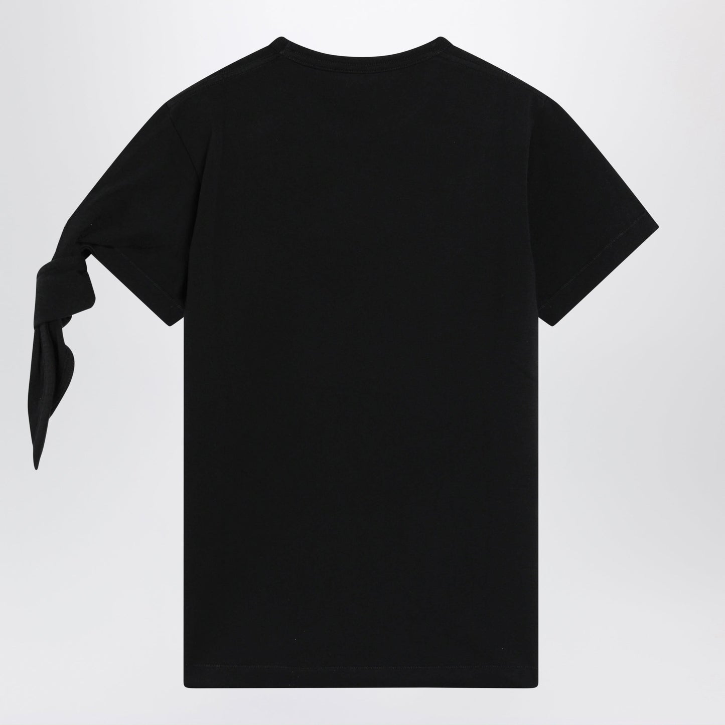 Jw Anderson Knotted-Sleeve Jersey T-Shirt In Black Cotton Women J.W. ANDERSON